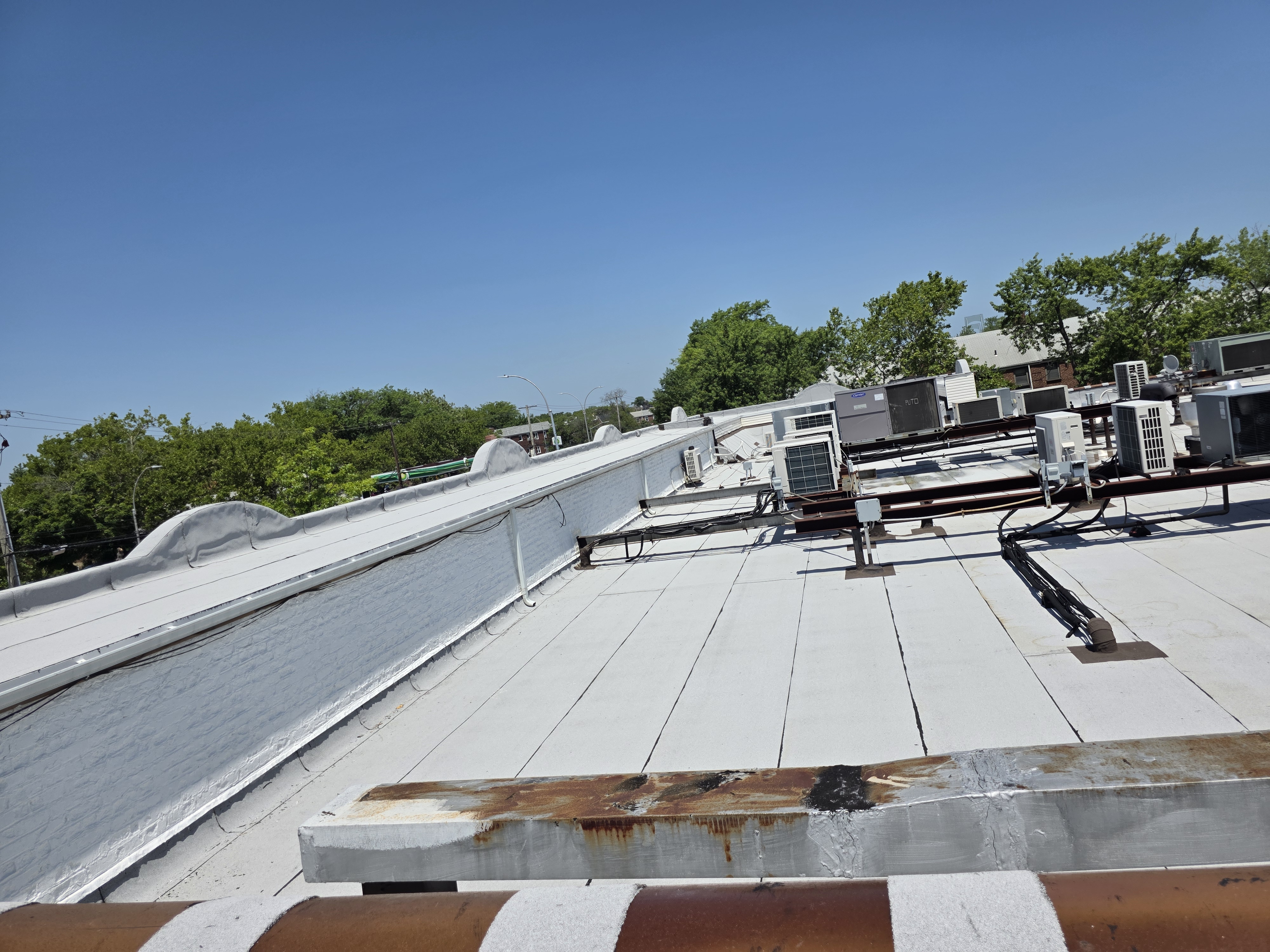 Commercial flat roof membrane installation in Brooklyn, NY