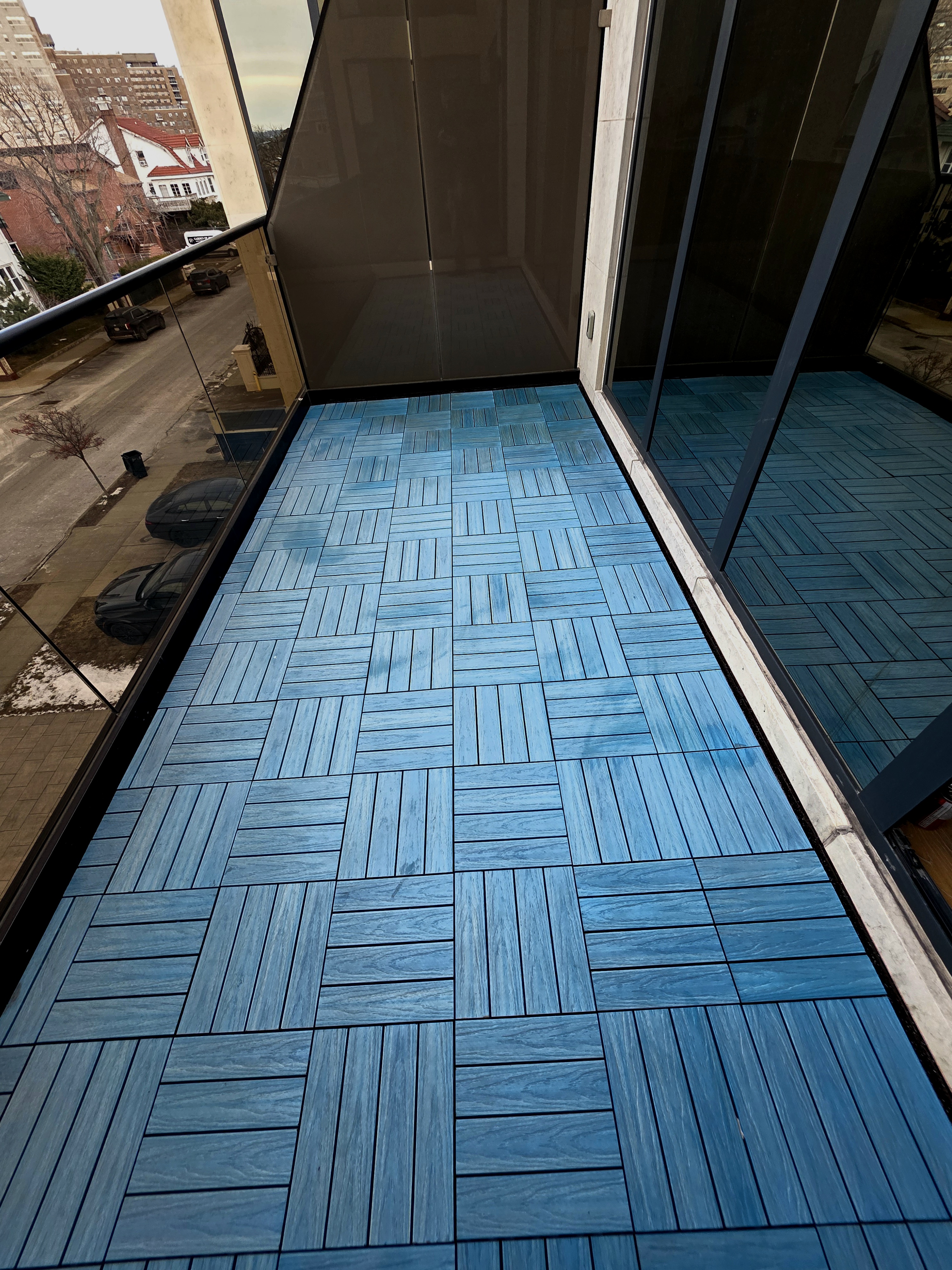 Deck tile installation project 3, Roof On, Brooklyn NY