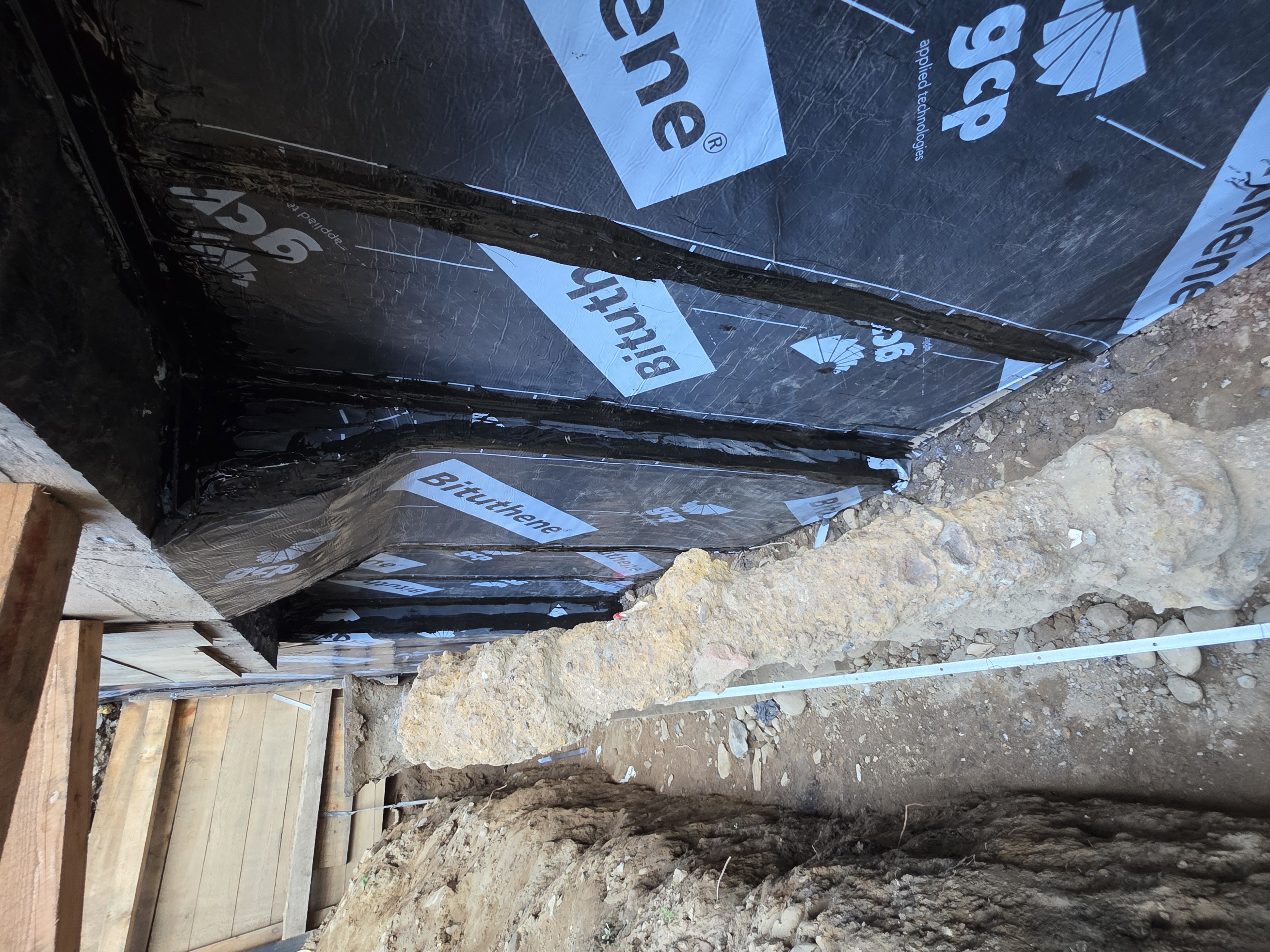 Foundation waterproofing project 4, Roof On, Brooklyn NY