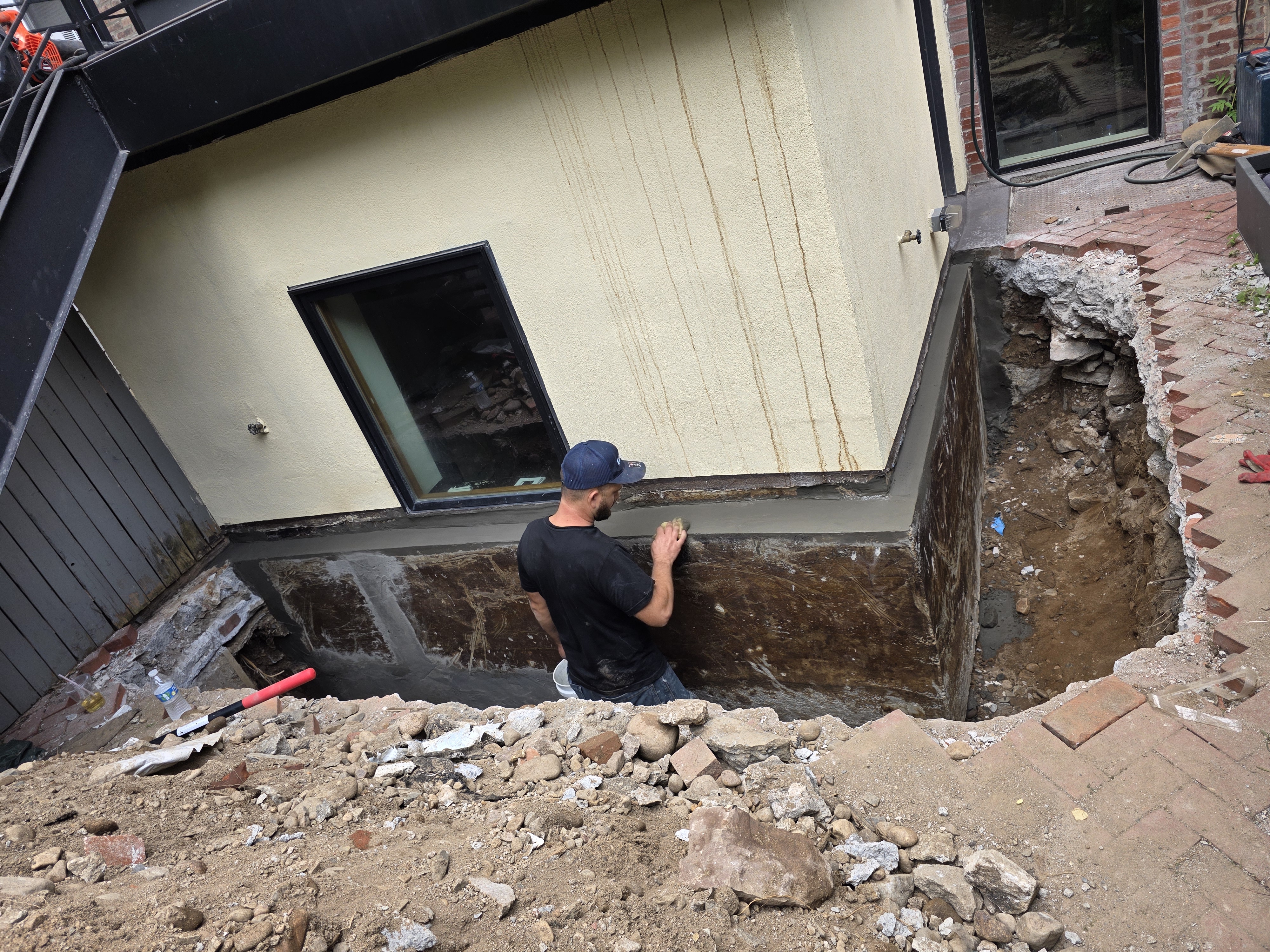 Foundation waterproofing project 5, Roof On, Brooklyn NY
