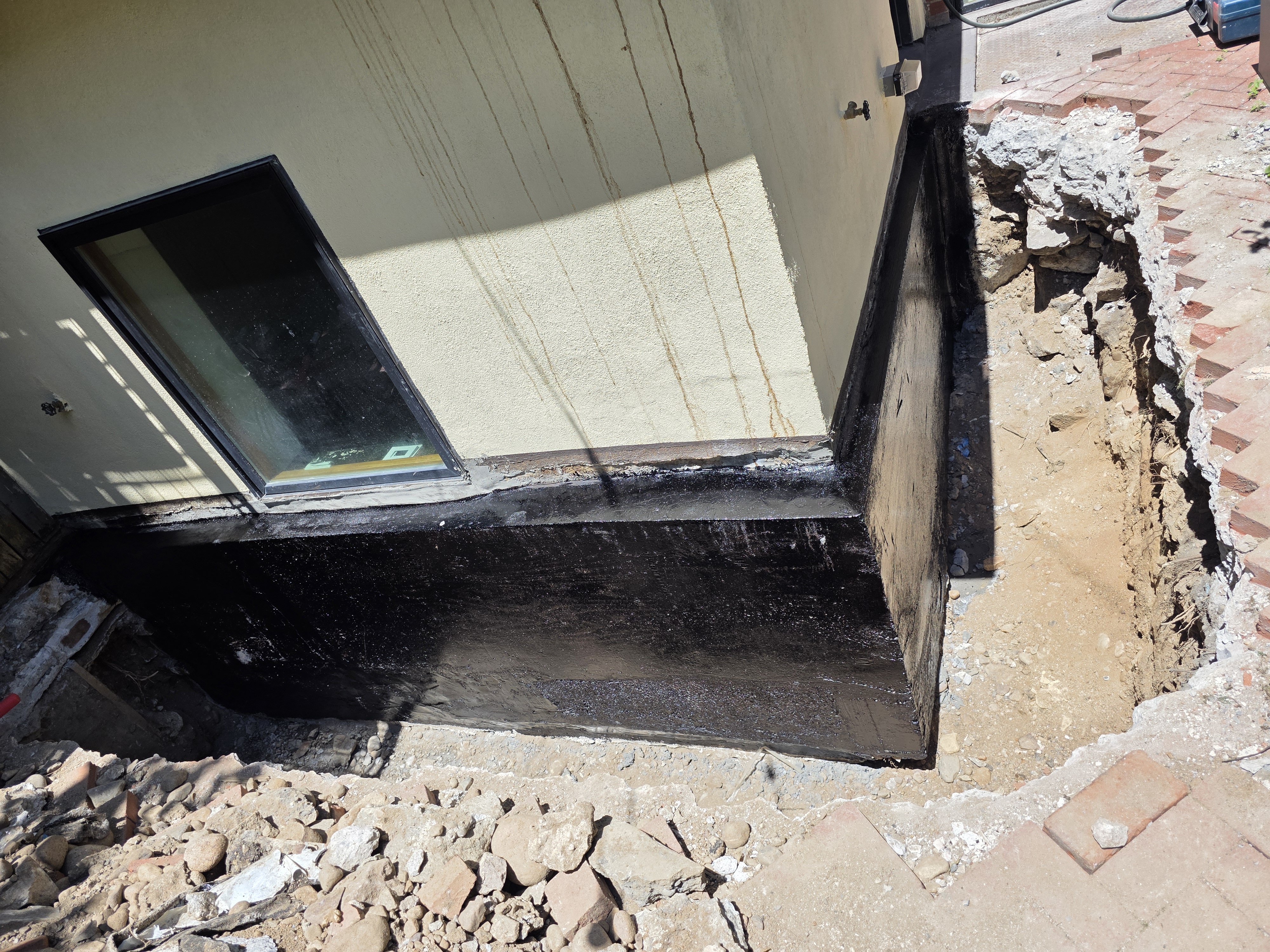 Foundation waterproofing project 6, Roof On, Brooklyn NY