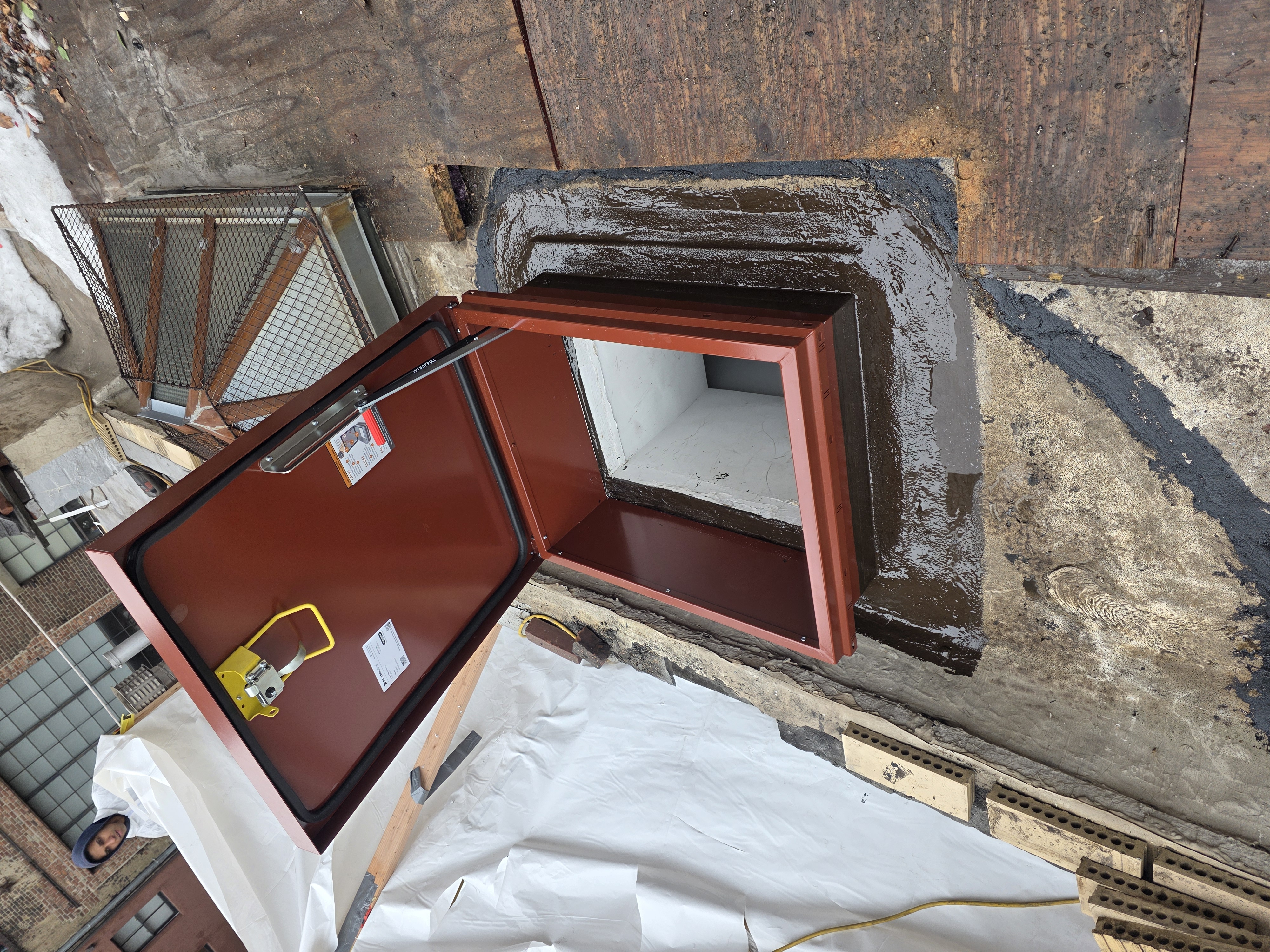 Skylight and hatch installation project 4, Roof On, Brooklyn NY
