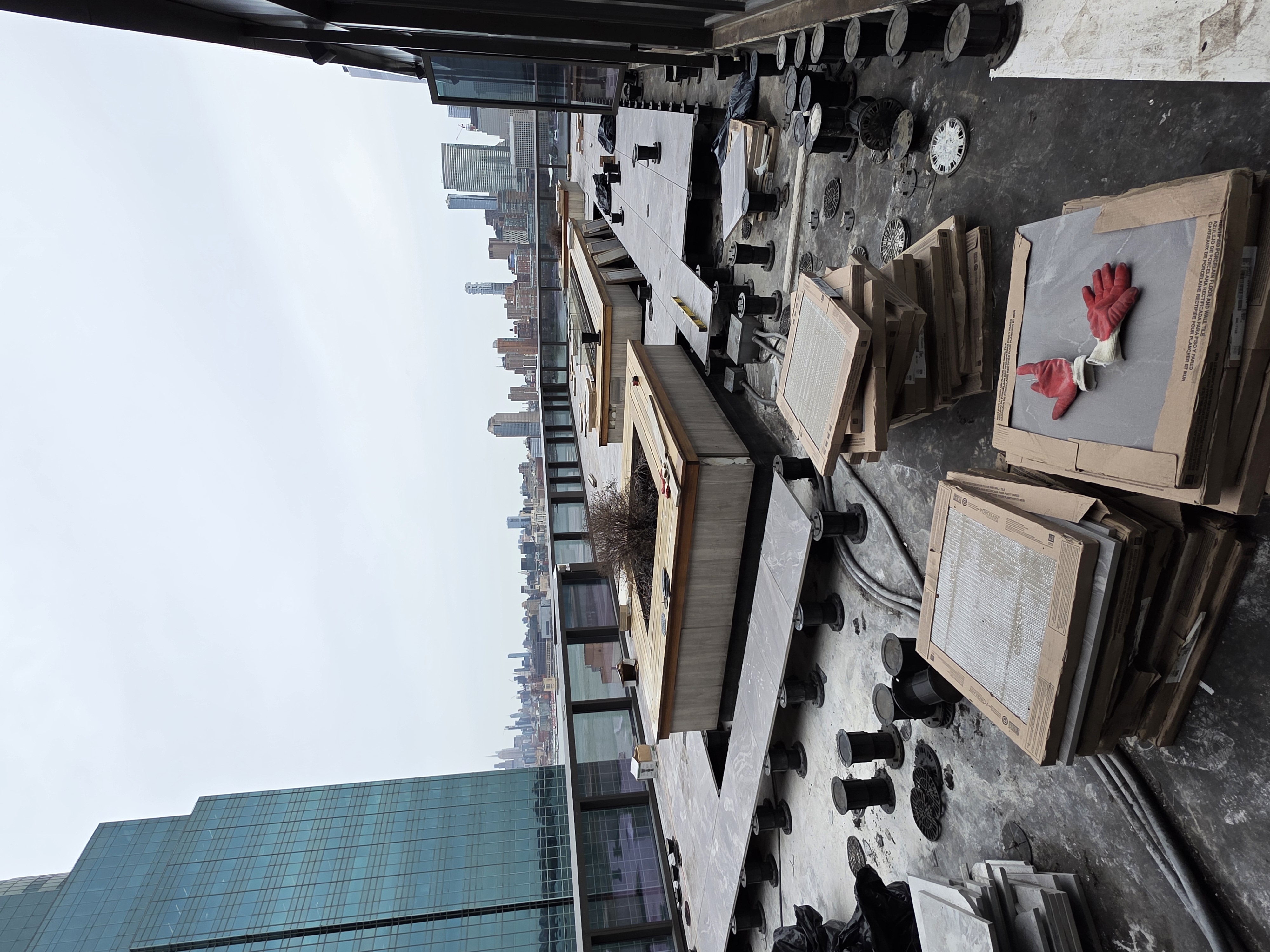 Porcelain pedestal pavers project 1, Roof On, Brooklyn NY