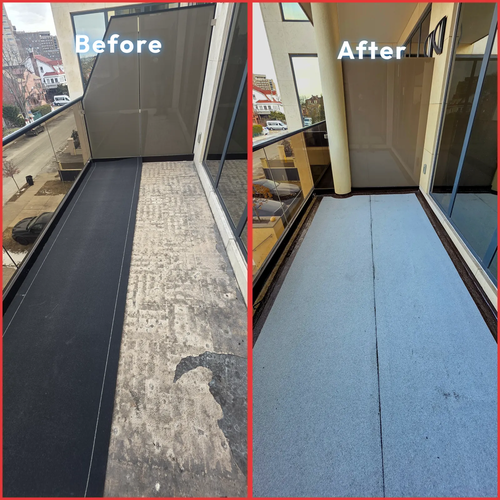 Real Roof On roofing project, before and after  Brooklyn, NY